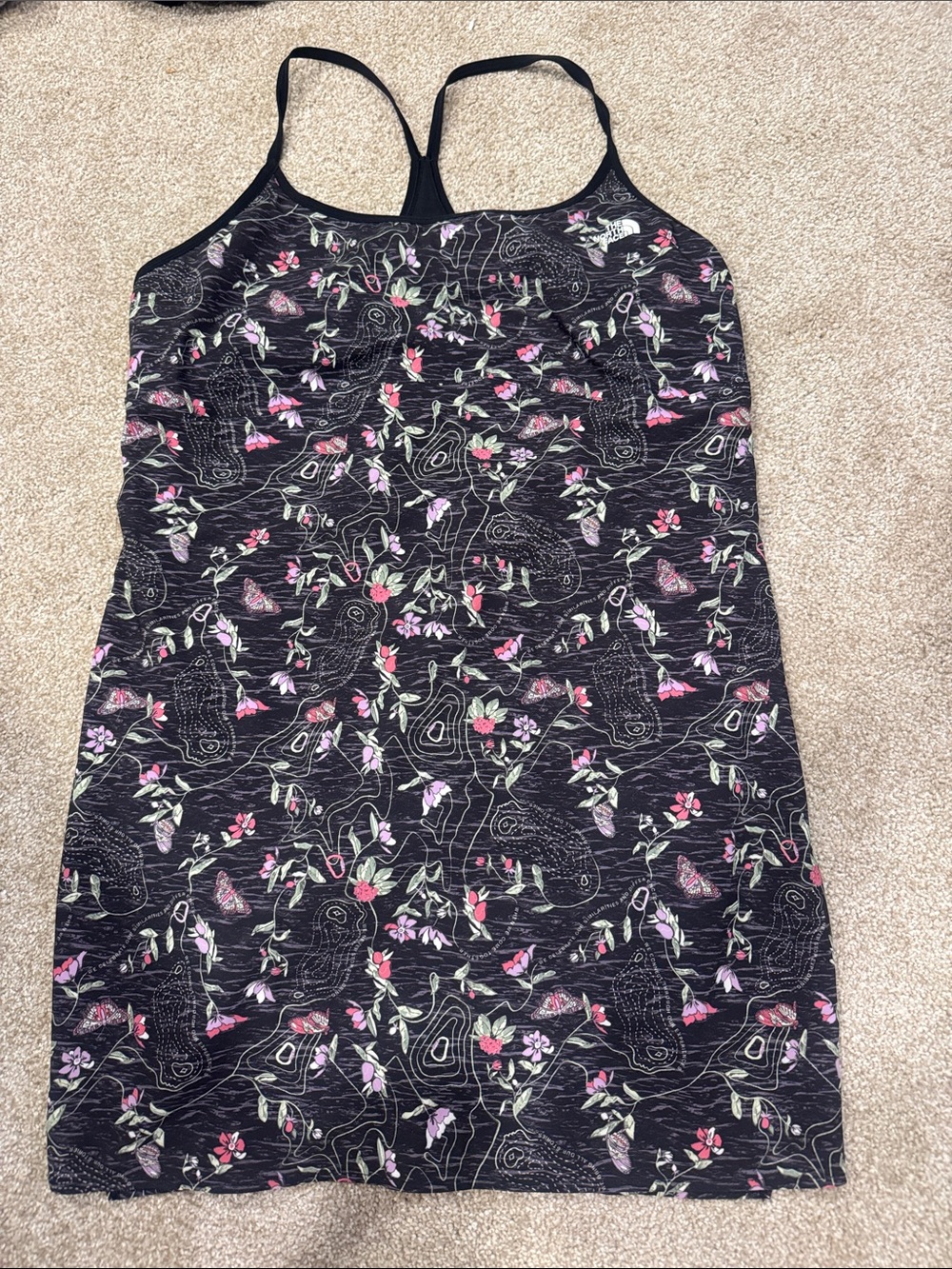 The North Face Black Floral Racerback Dress